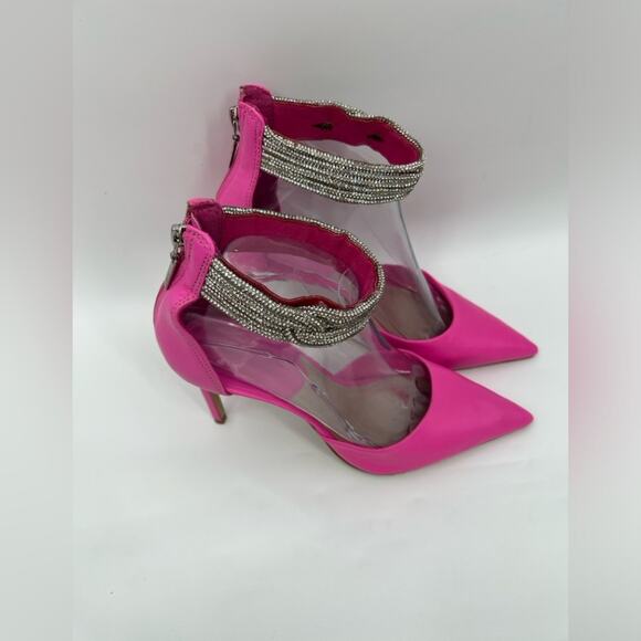 SCHUTZ Linara Nappa Leather Crystal Pump - Picture 4 of 7